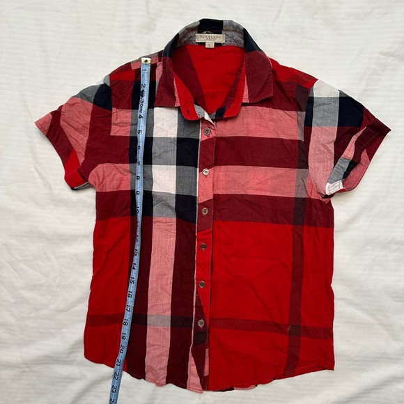 Burberry red women shirt US size 4petite - Picture 16 of 16
